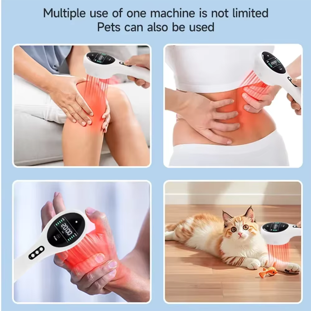 Handheld 650nm 808nm Cold Laser Red Light Therapy Device for Joint Pain Relief