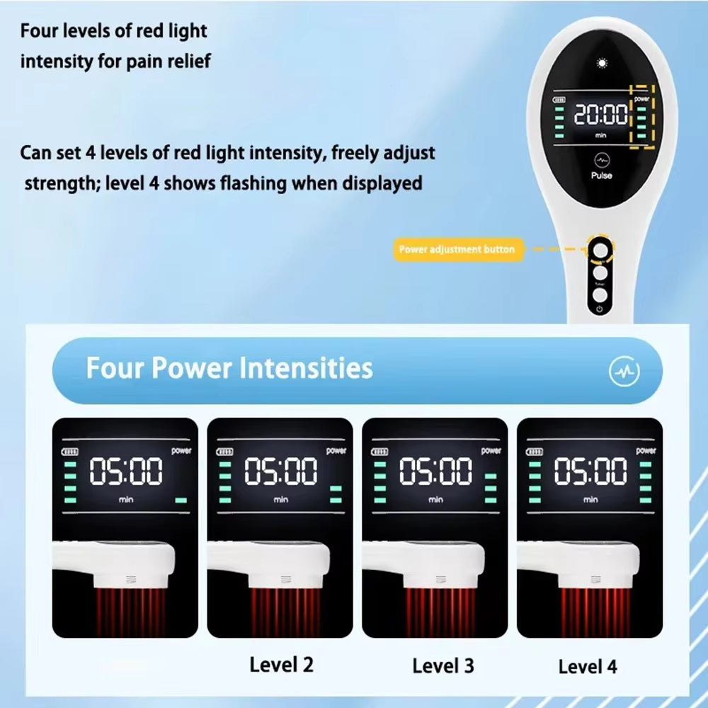 Handheld 650nm 808nm Cold Laser Red Light Therapy Device for Joint Pain Relief