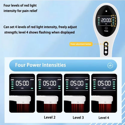 Handheld 650nm 808nm Cold Laser Red Light Therapy Device for Joint Pain Relief